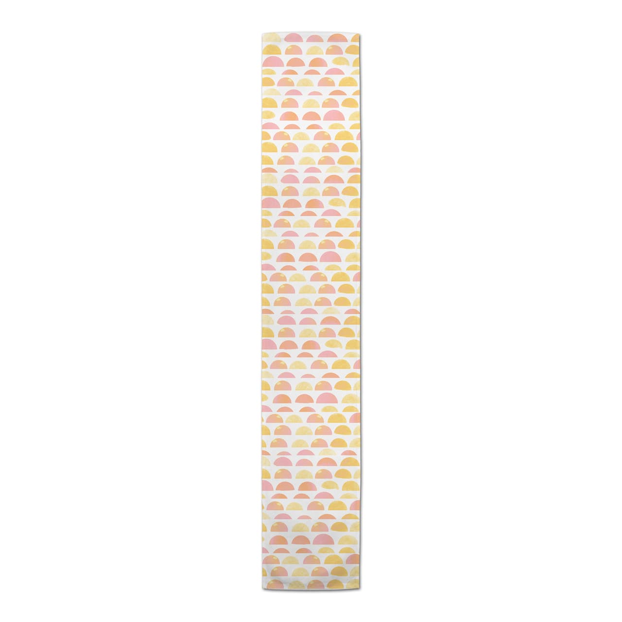 Pink & Yellow Half Circles Outdoor Table Runner